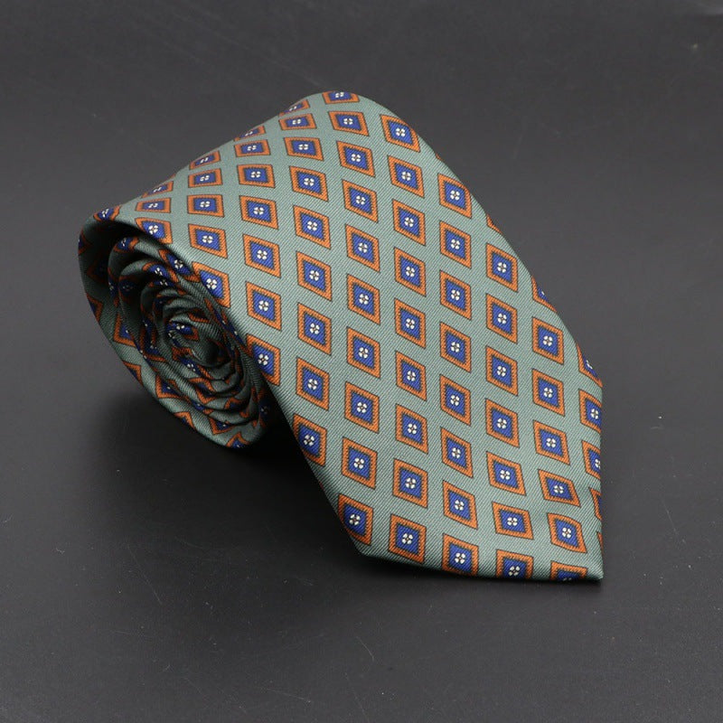 Men's Silk Tie Bohemian 7.5 cm Soft Elegant Modern