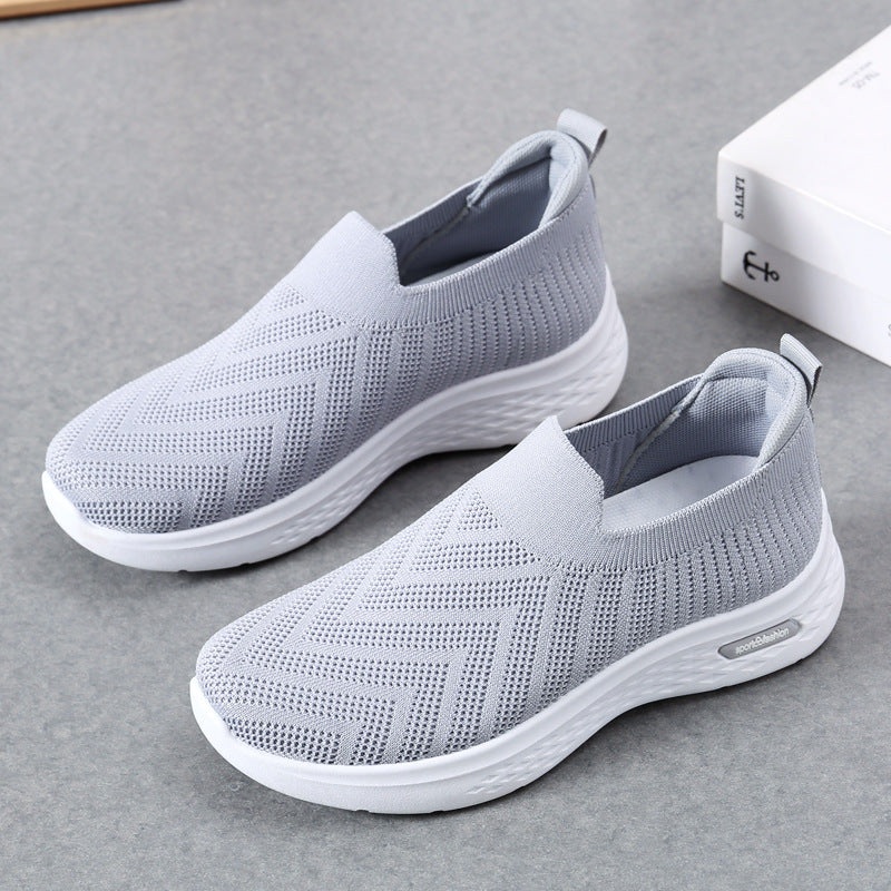 Damen Mesh Slip-On Sneaker – Bequeme Sockenschuhe Freizeit