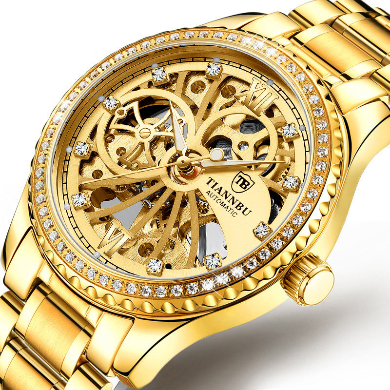 Men's Automatic Diamond Watch | Luxury Elegant Mechanical