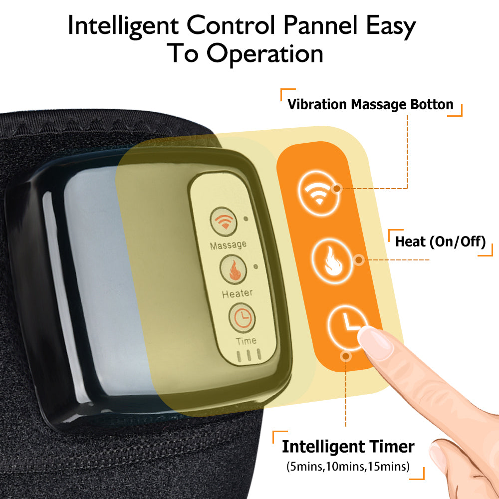 Electric Infrared Knee Brace with Massage - Vibration | Heat Therapy for Knees, Elbows & Joints