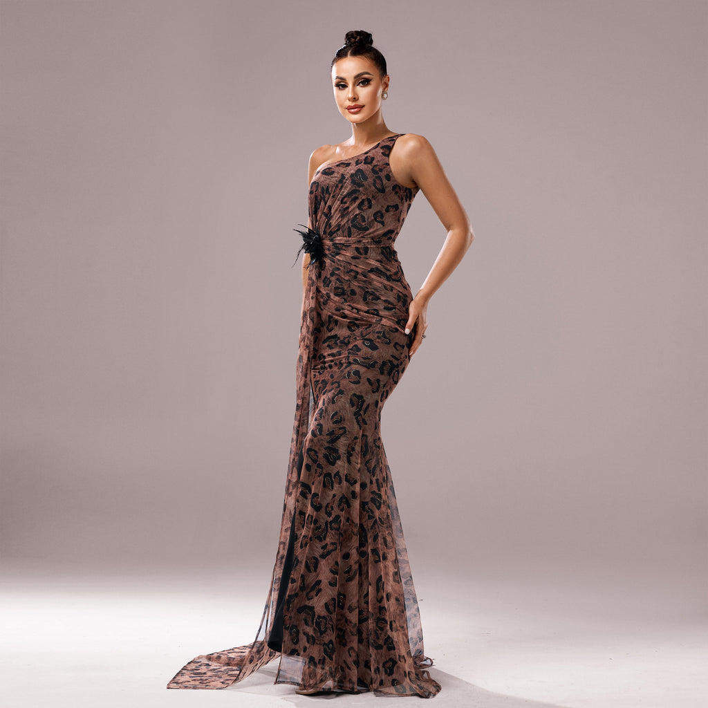 Leo Sequin Evening Dress for Women | One-Shoulder Glamour Dress