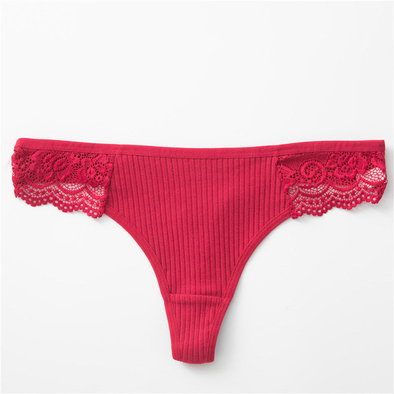 Women's Cotton Briefs Low Waist with Lace – Breathable & Comfortable