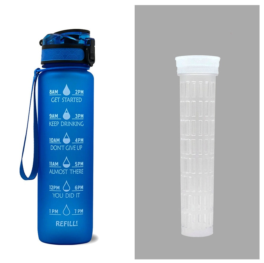 1L Tritan Trinkflasche mit Zeitmarkierung – Motivationsflasche