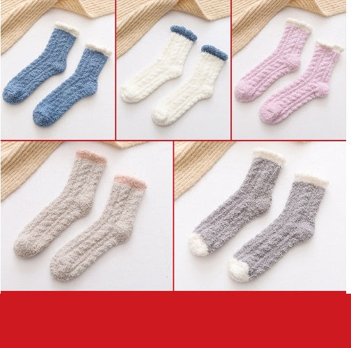 Damen Thermo Kuschelsocken – Flauschige Winter Wärmesocken