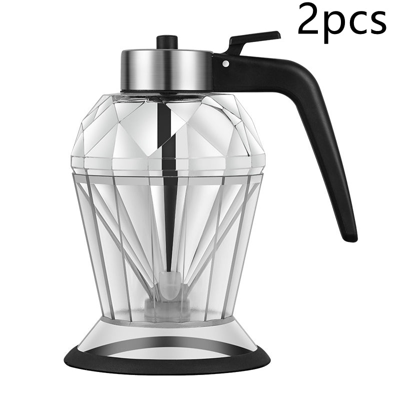 Diamond Oil Dispenser Glass – Elegant Push-Button Oil Bottle Kitchen
