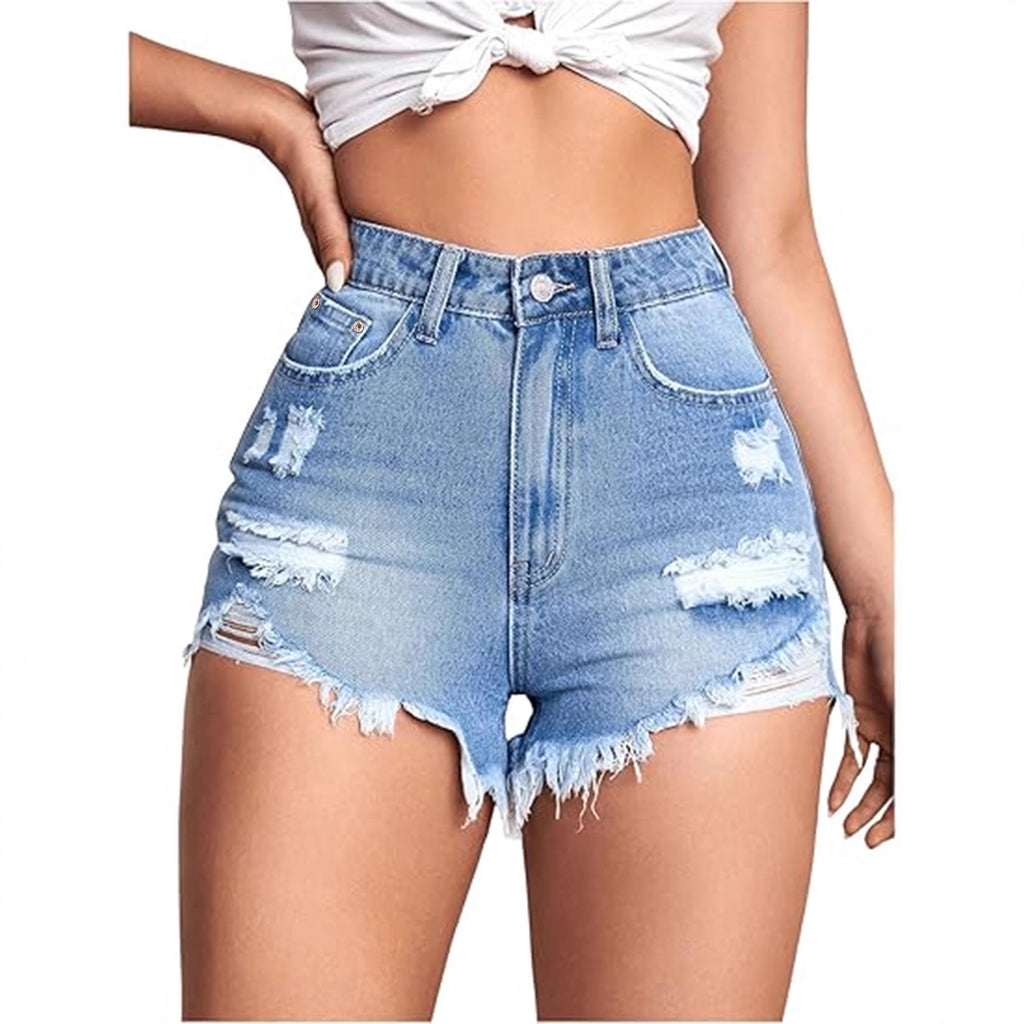Women's Retro Stretch Skinny Denim Shorts