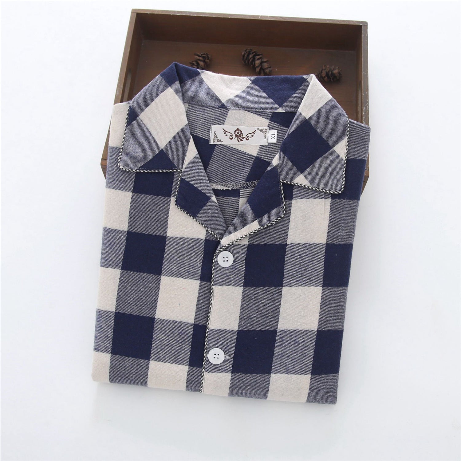 Herren Flanell Pyjama Warm | Winter Nachtwäsche Set