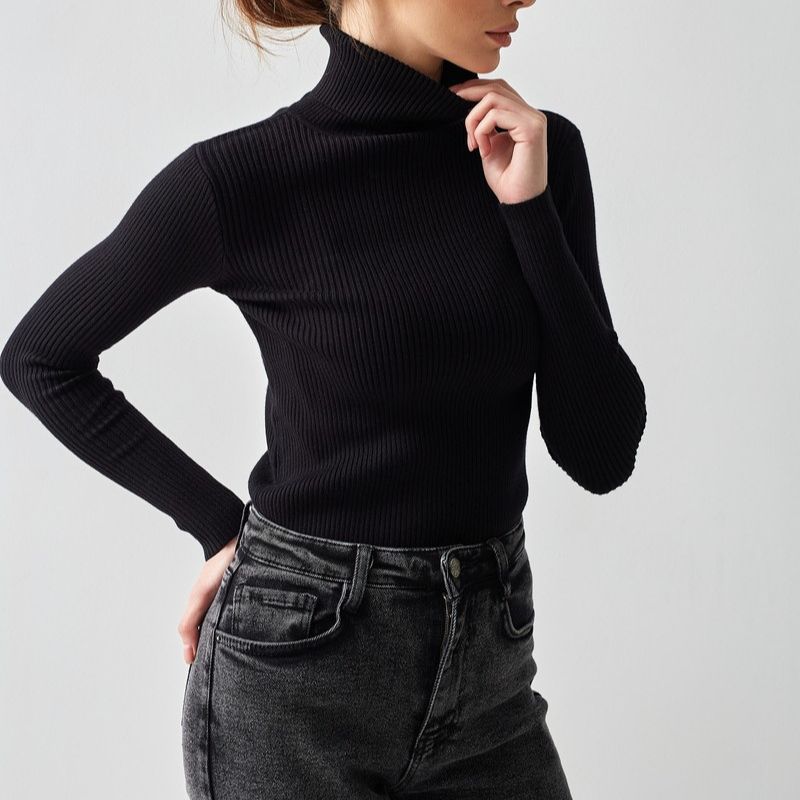 Damen Rollkragenpullover | Eleganter Winter Stricklook