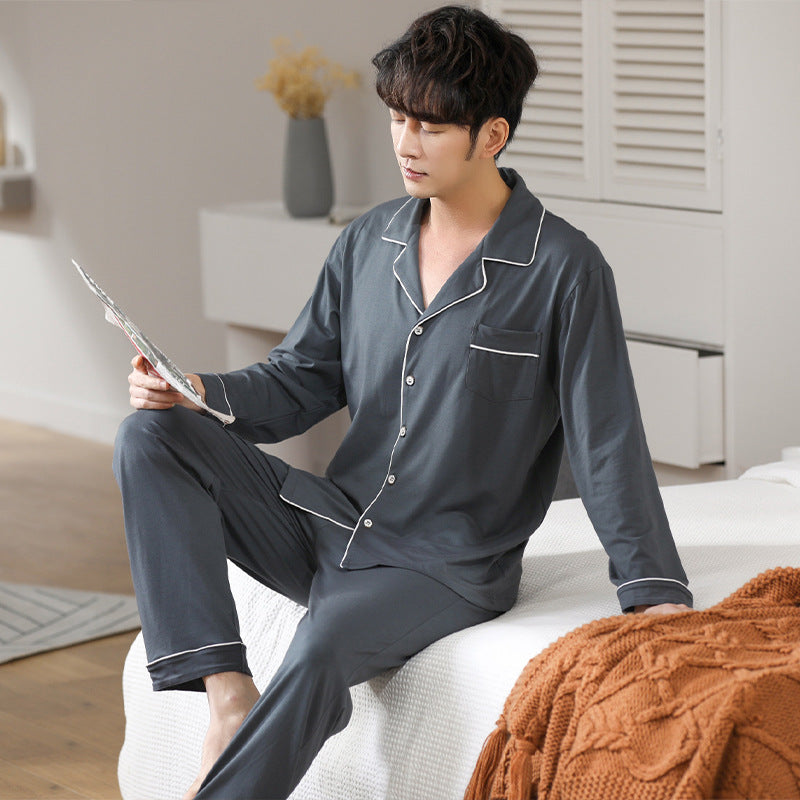 Herren Modal Pyjama | Leicht Schlafanzug | Cardigan Set