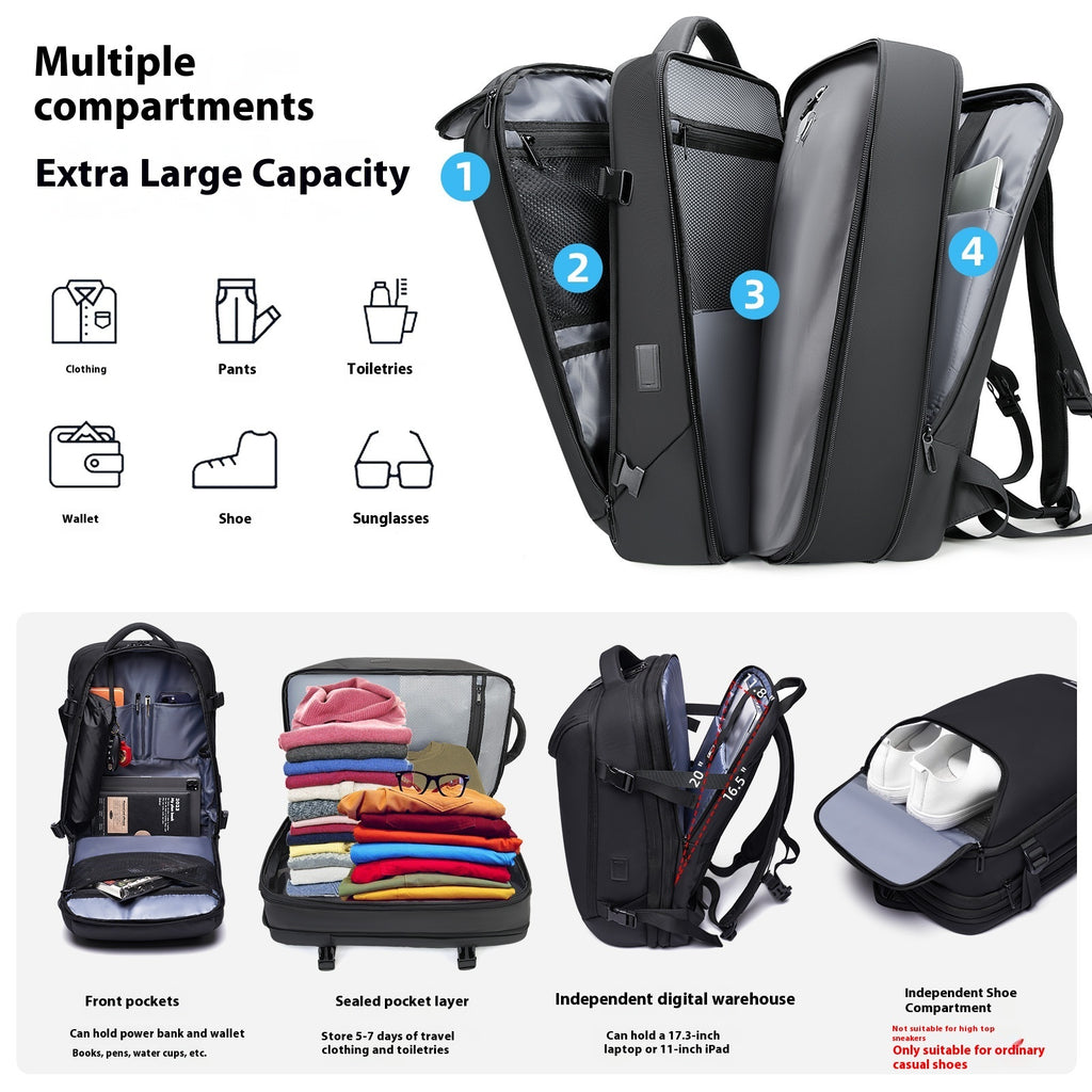 Vacuum Backpack Men | Compression | Large Travel Backpack