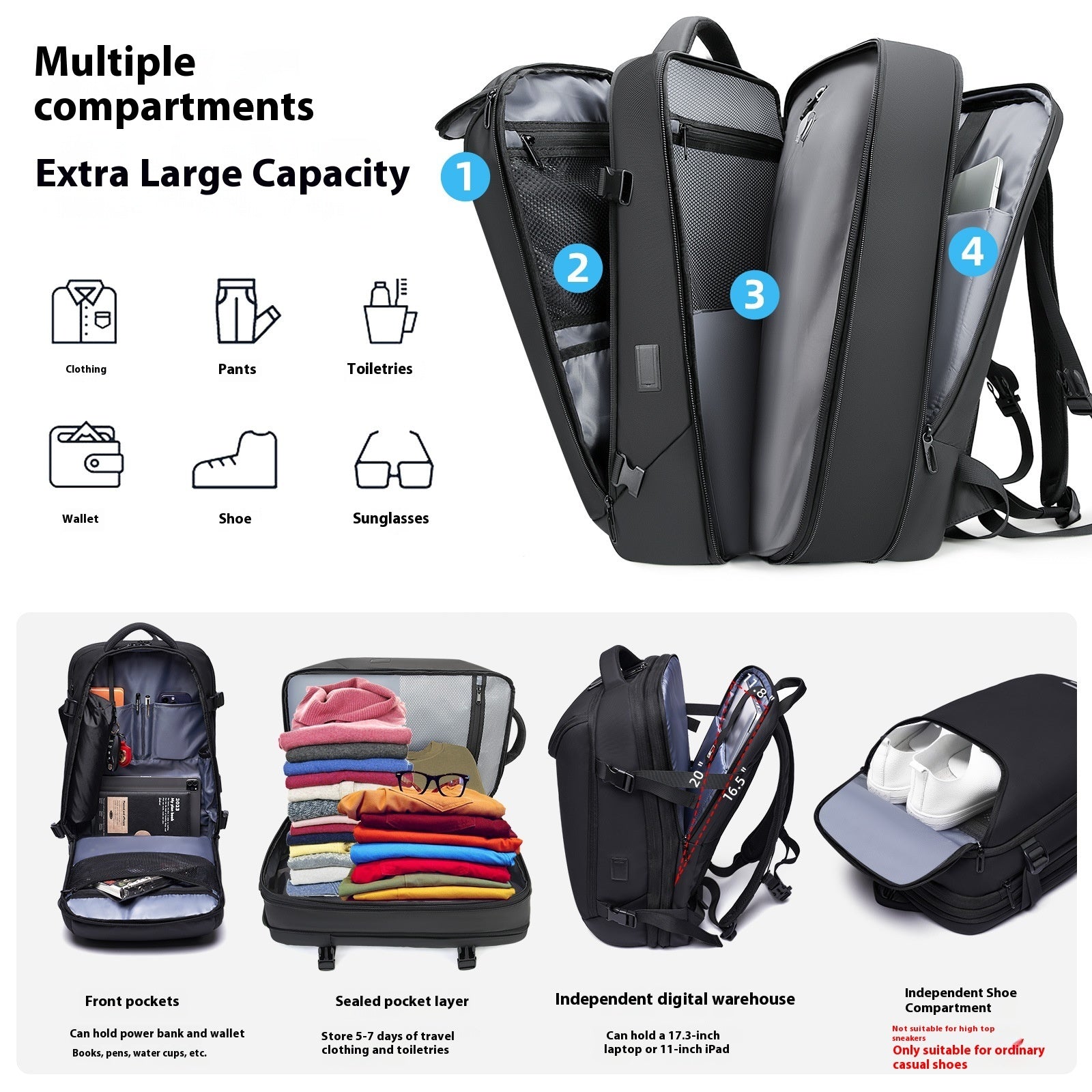 Vacuum Backpack Men | Compression | Large Travel Backpack