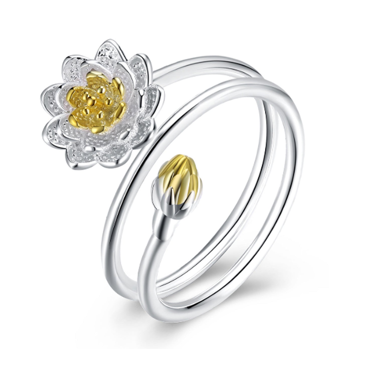 Lotusring, Silberring, Damenring, Japan und Südkorea