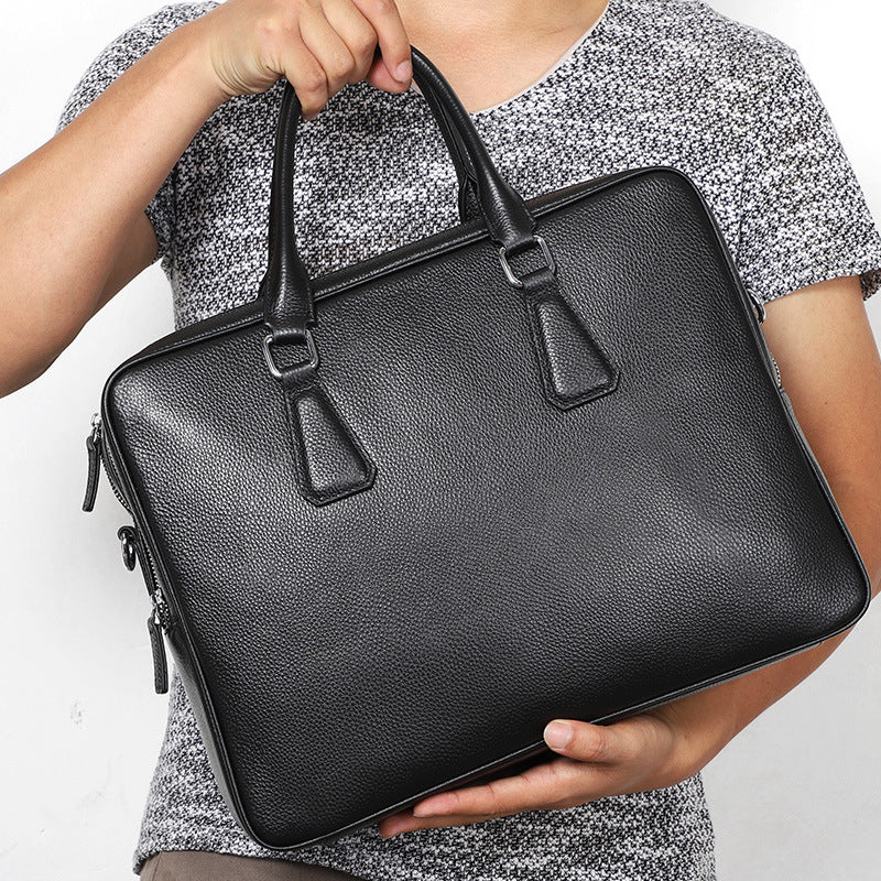 Herren Leder Aktentasche XL aus Rindsleder – Große Business Tasche
