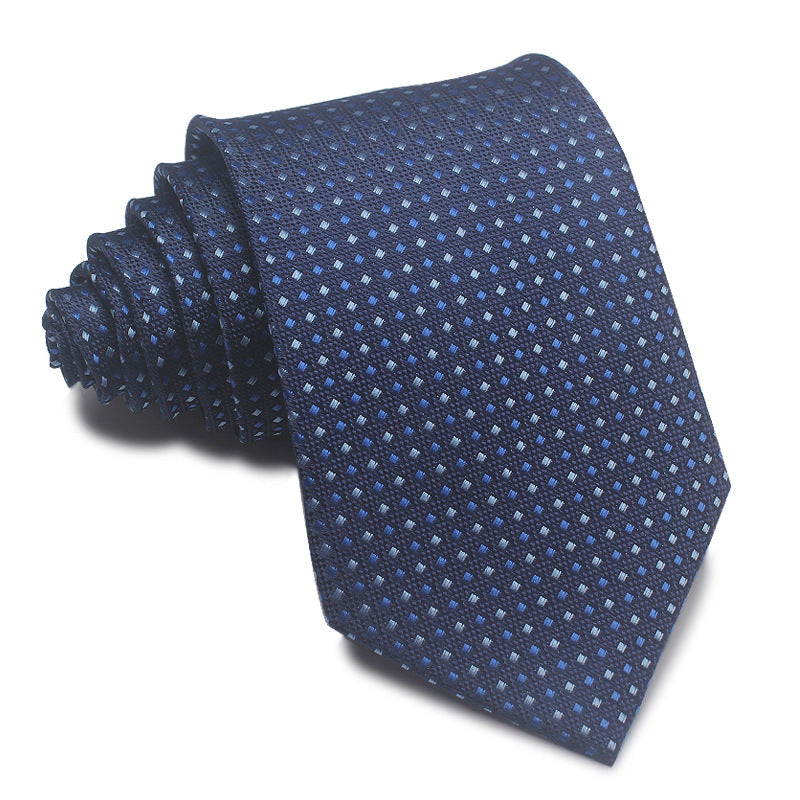 Men's Tie 8cm Striped Business Elegant Red Blue Black