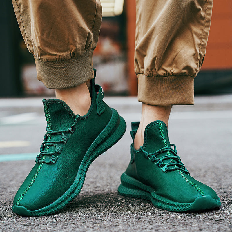 Men's Leather Sneakers | Elegant Sporty Casual Shoes