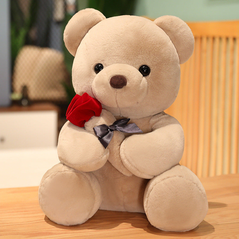 Teddy Bear with Roses | Plush Gift Valentine's Day Cushion