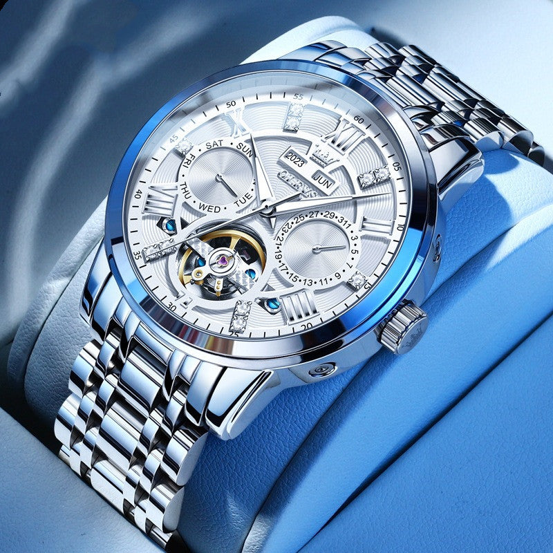 Men's Automatic Watch, Stainless Steel, Waterproof | Classic Multifunction