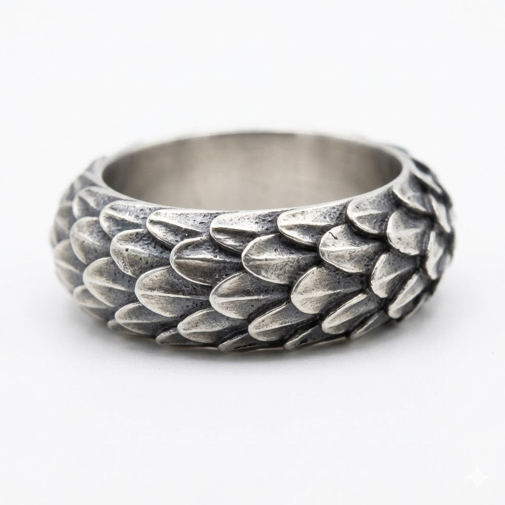 Retro Dominanter Drachenschuppenring – Punk-Tide-Ring