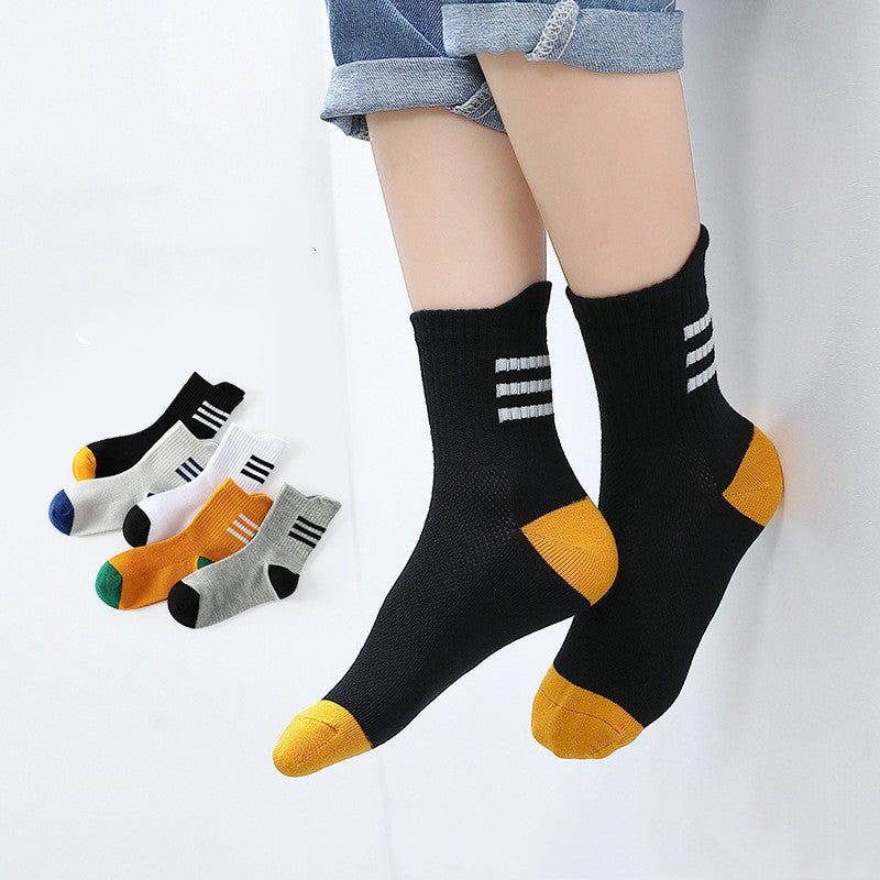 Men's Cotton Socks Mid-Calf | Breathable Mesh Comfort