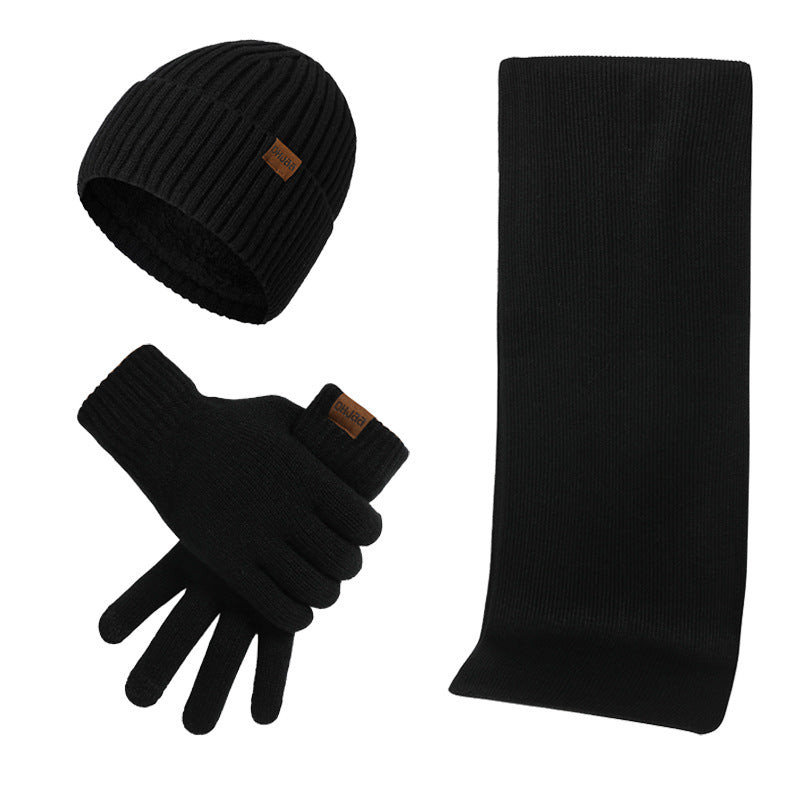 Men's Winter Set Beanie Scarf Gloves Thermal Warm Elegant
