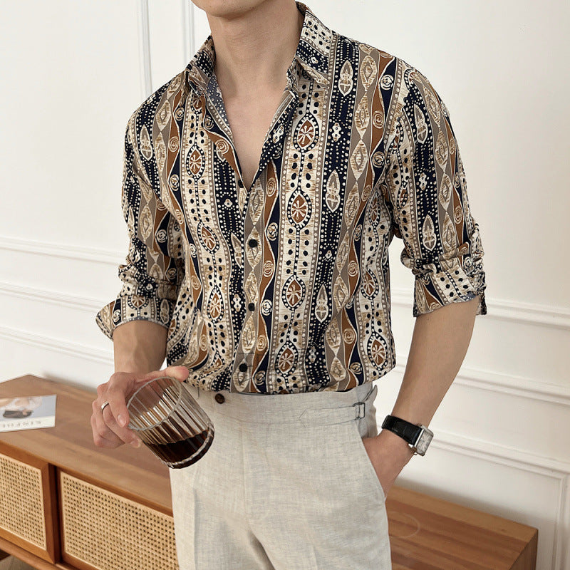 Men's Short Sleeve Floral Shirt | Summer Oversize Trendy Shirt