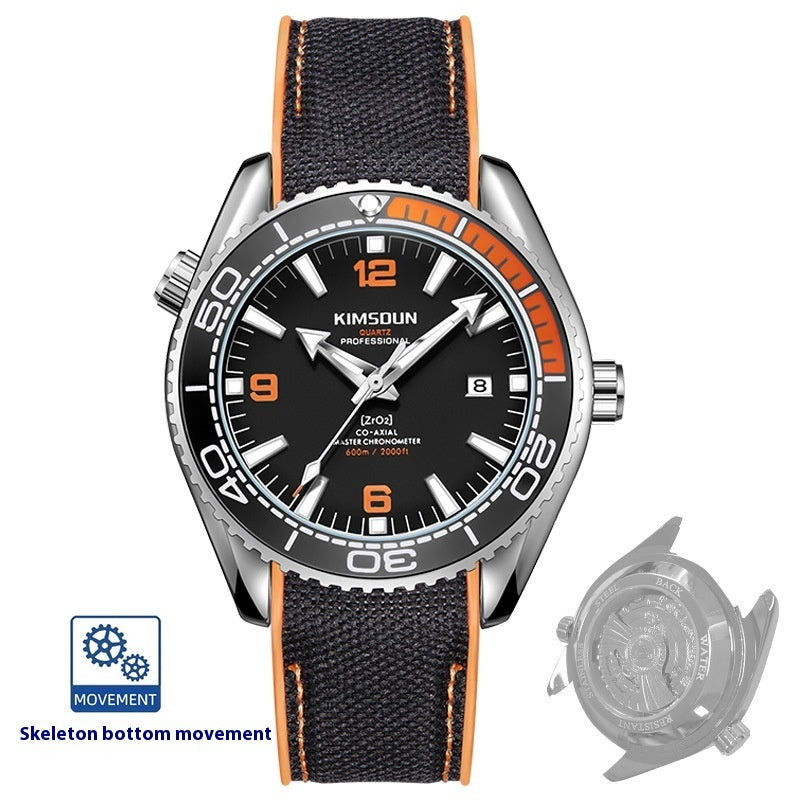 Men's Automatic Skeleton Watch | luminous transparent case back