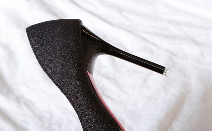 Women's High Heels Silver Black Mesh Sequins | Sexy Glamour Shoes