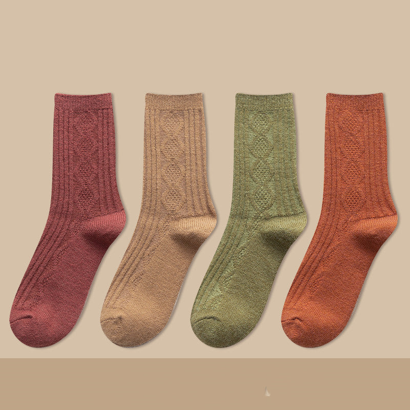 Damen Kaschmir Kniestrümpfe Warm – Dicke Kuschel Langsocken
