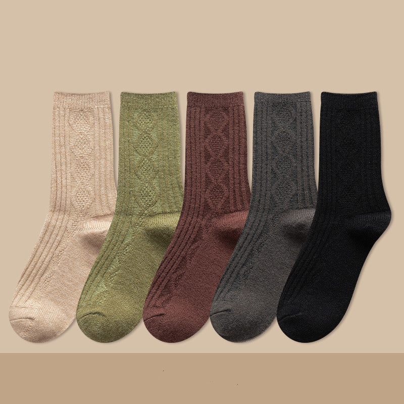 Damen Kaschmir Kniestrümpfe Warm – Dicke Kuschel Langsocken