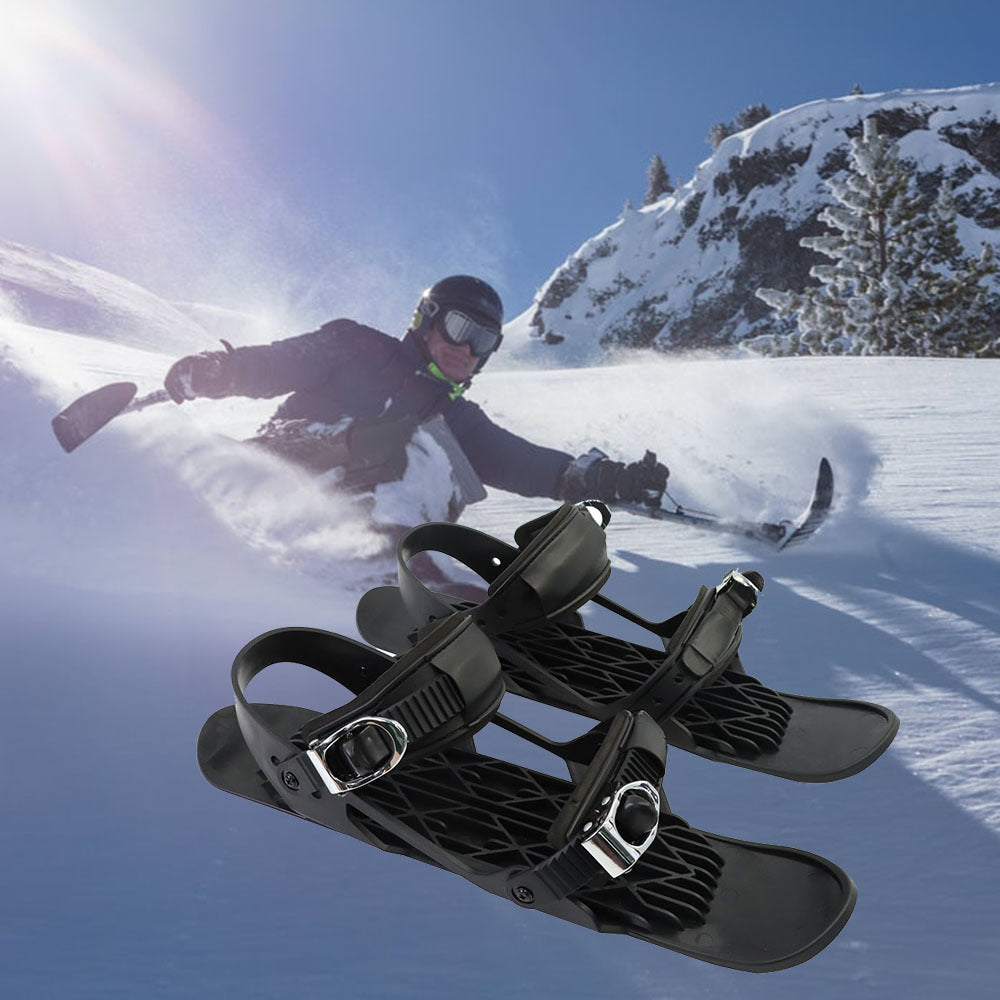 Mini Ski Skates verstellbar | Portable Kurzski Snowblades für Schuhe Outdoor
