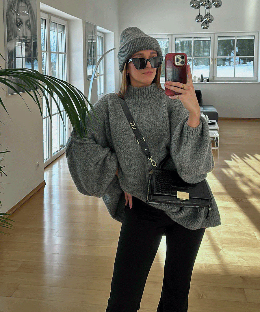 Damen Oversize Plus Size Pullover | Casual Winterlook