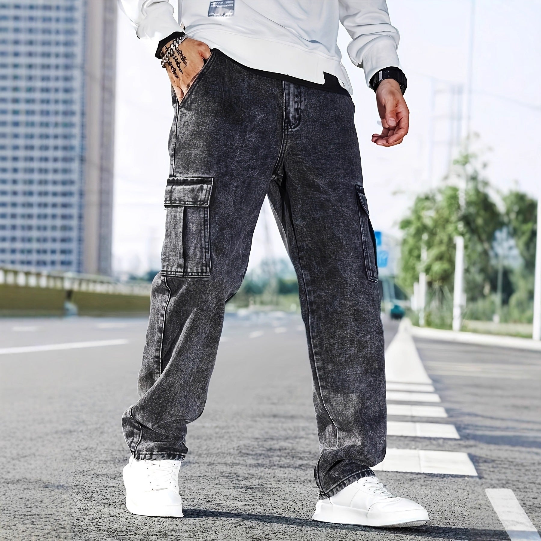 Men's Workwear Jeans | Multi-Pocket Denim Locker Streetstyle
