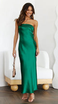 Floral Bandeau Maxi Dress - Backless Summer Dress for Party & Evening