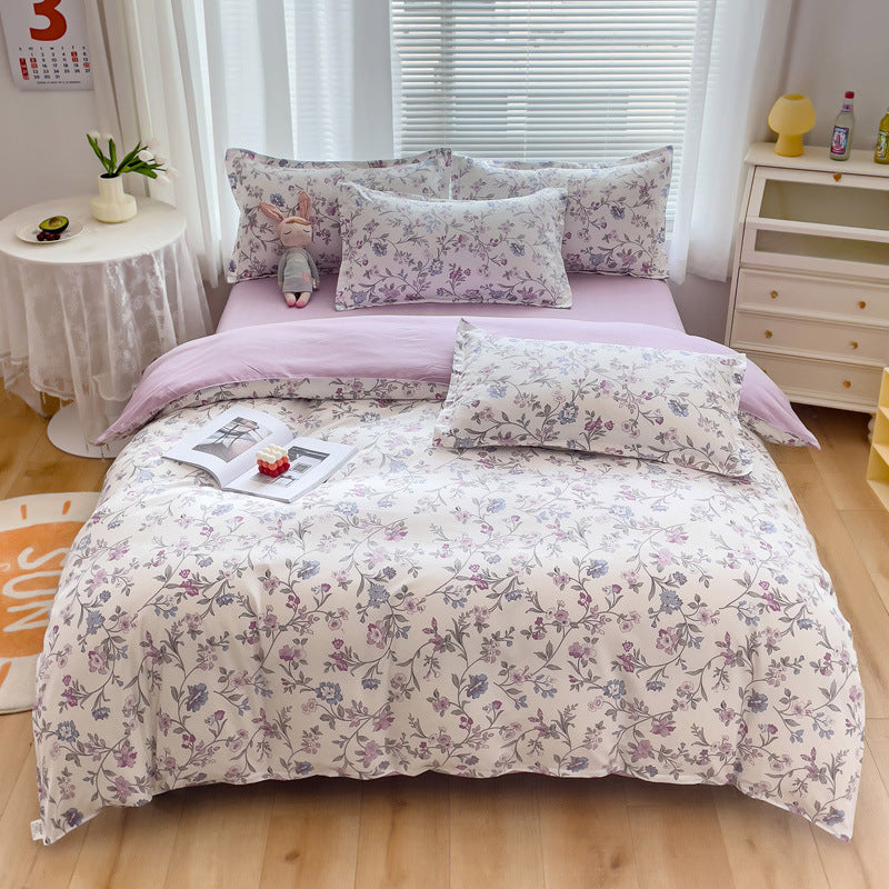 4-piece thick cotton bedding set | warm durable easy-care