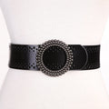 Women's Belt Genuine Leather Holeless | Adjustable Green Elegant