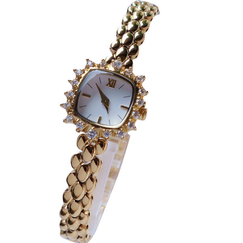 Ladies' Vintage Watch with Fine Chain Bracelet – Elegant Niche Watch