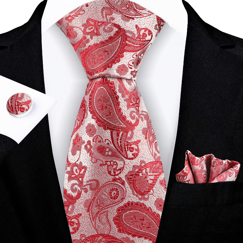 Tie Paisley Jacquard Embroidered Elegant Men's Premium