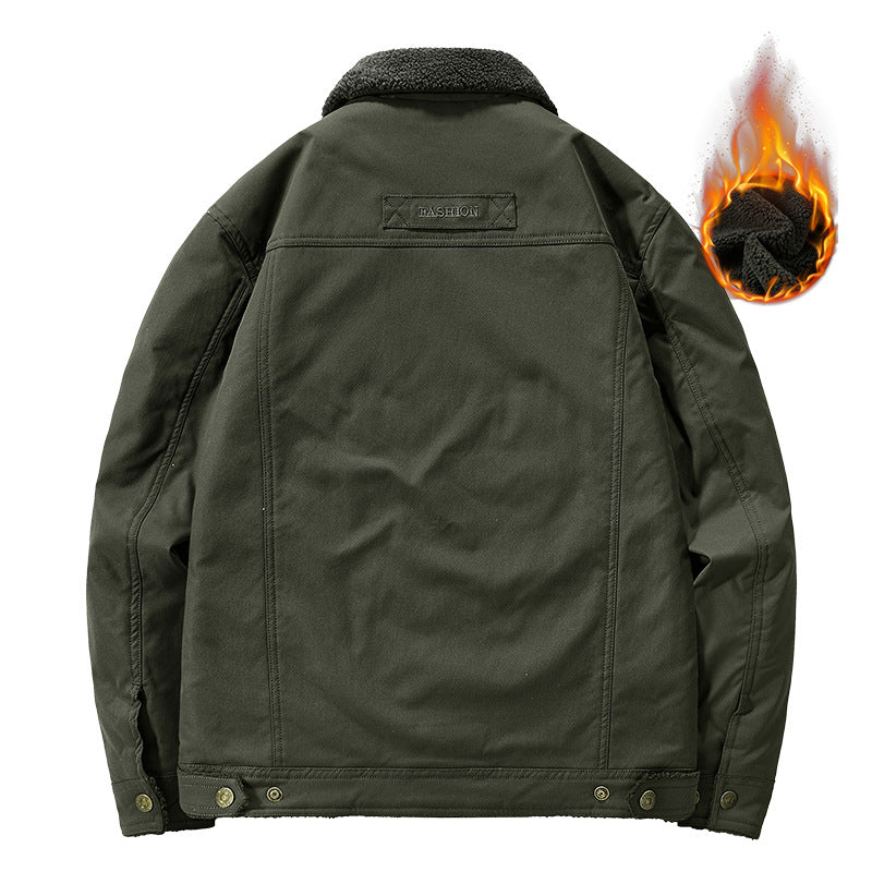 Men's Vintage Lined Winter Jacket – Lambswool Casual Jacket