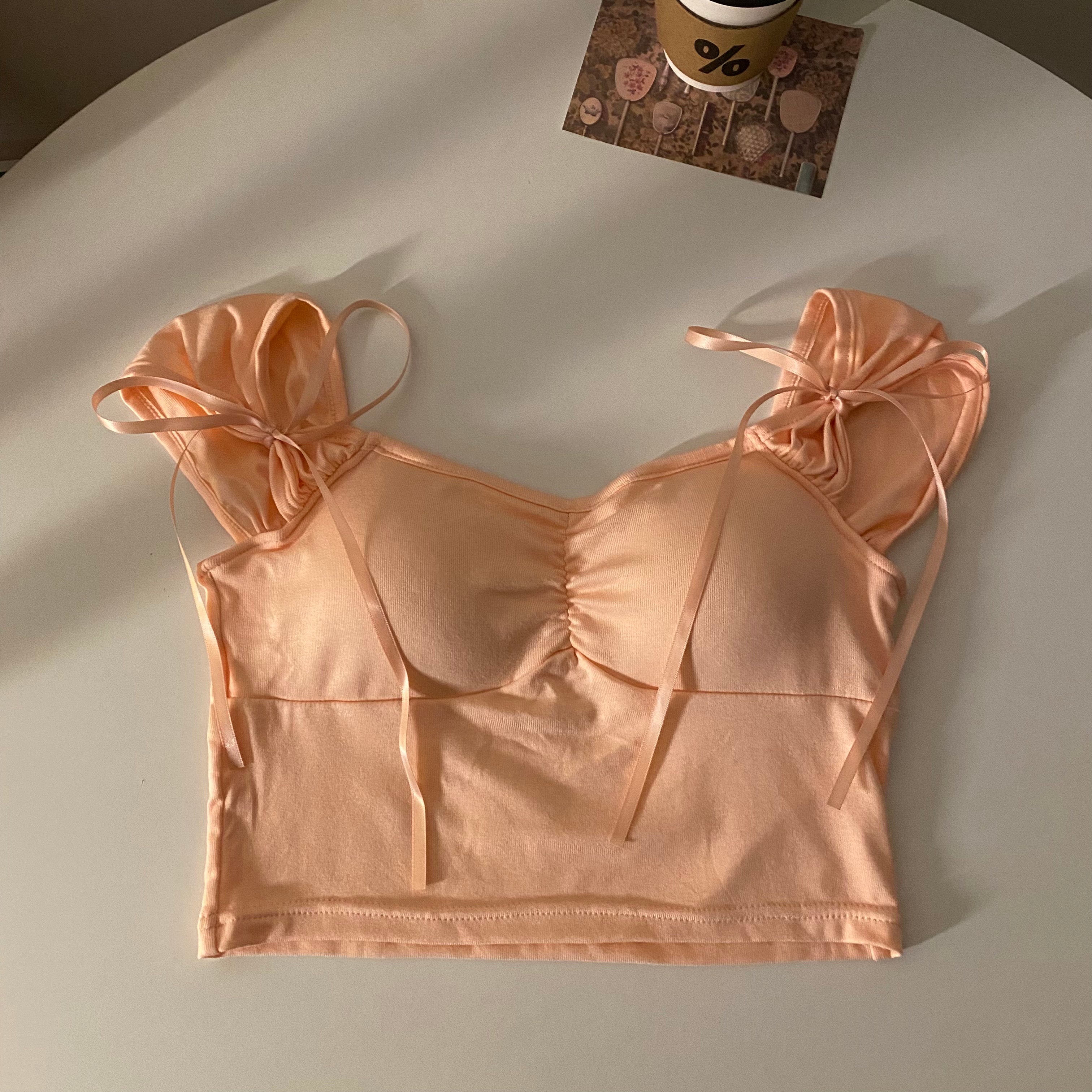 Damen Bra Top mit integrierten Pads – Tanktop - BH in einem