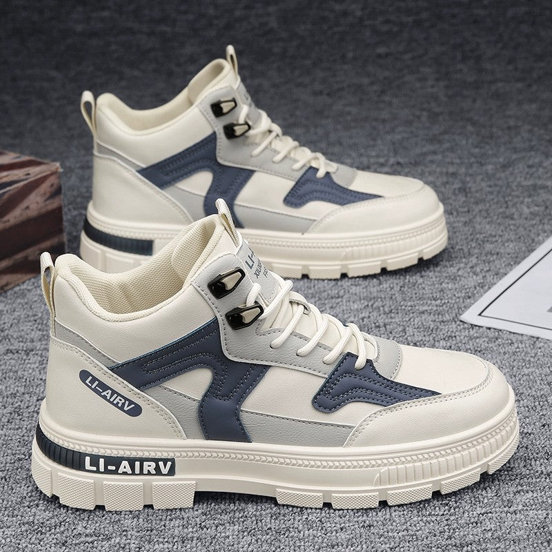 Men's High-Top Sneakers Large Sizes | Modern Casual Board Shoes