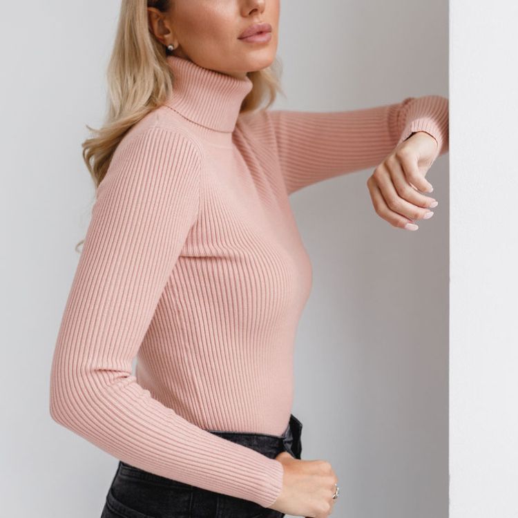 Damen Rollkragenpullover | Eleganter Winter Stricklook