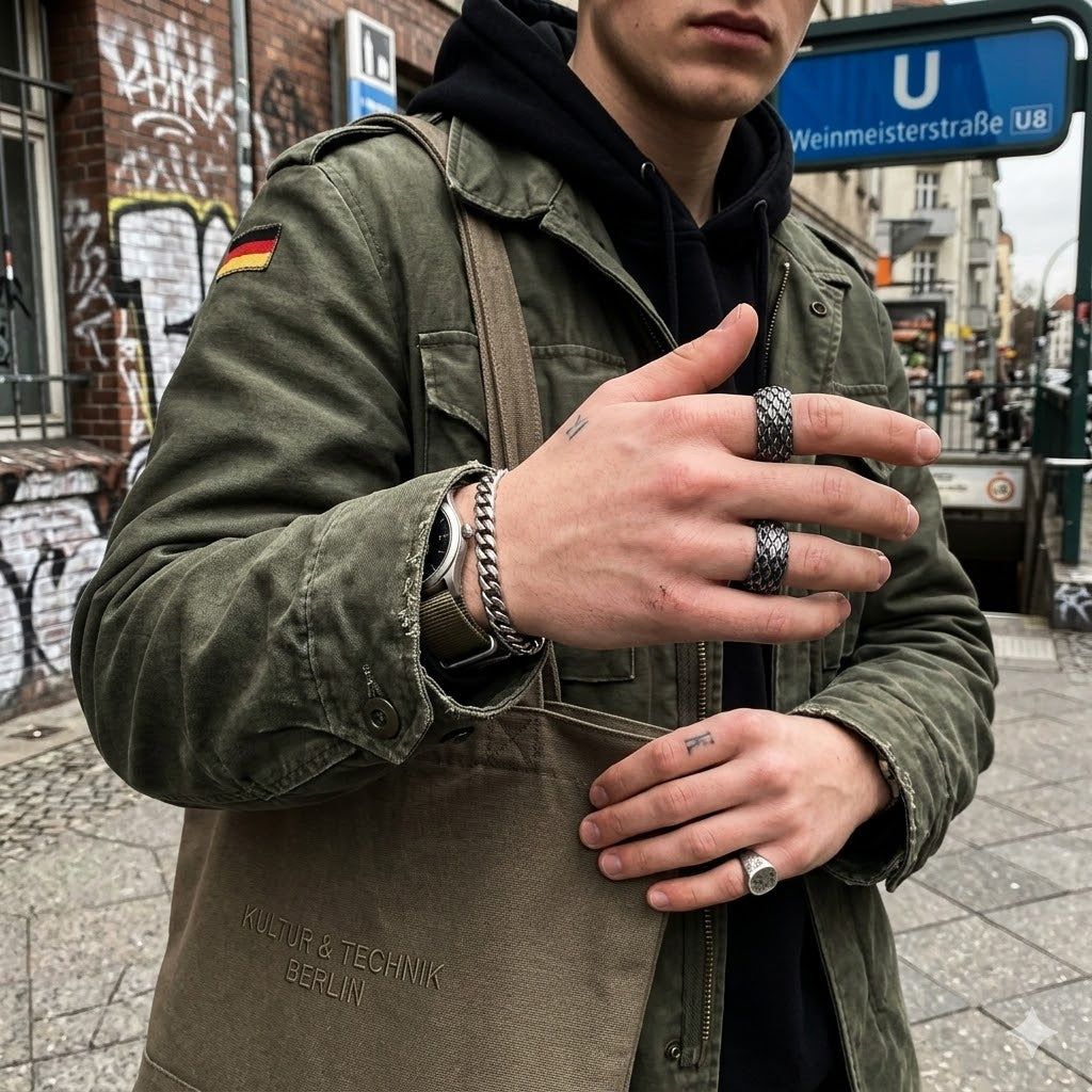 Retro Dominanter Drachenschuppenring – Punk-Tide-Ring
