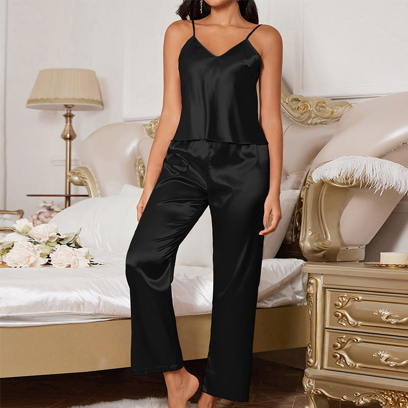Damen Pyjama Set mit Trägertop & Hose – Locker, bequem & modern