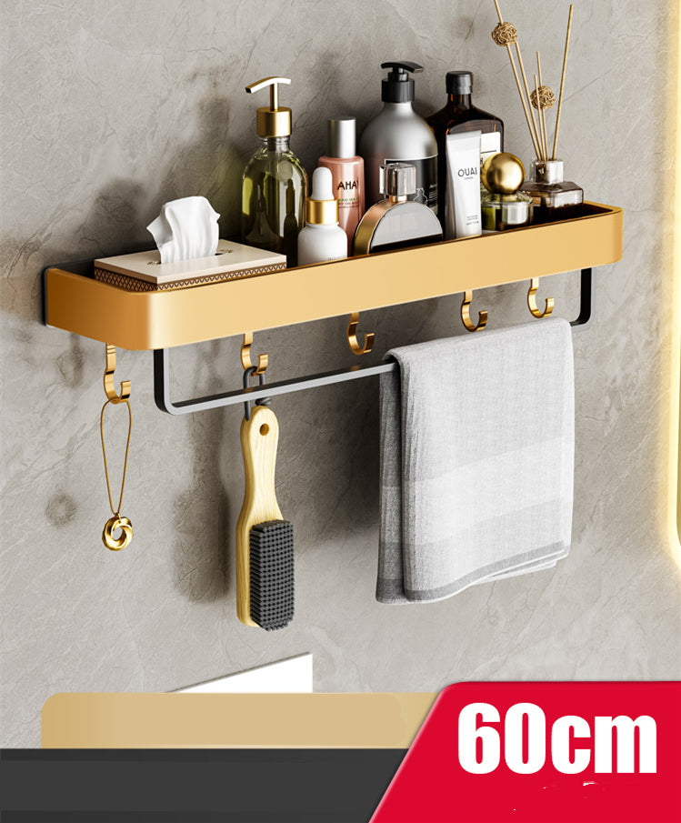 Towel Holder No Drilling | Bathroom Shelf Wall | Towel Rack