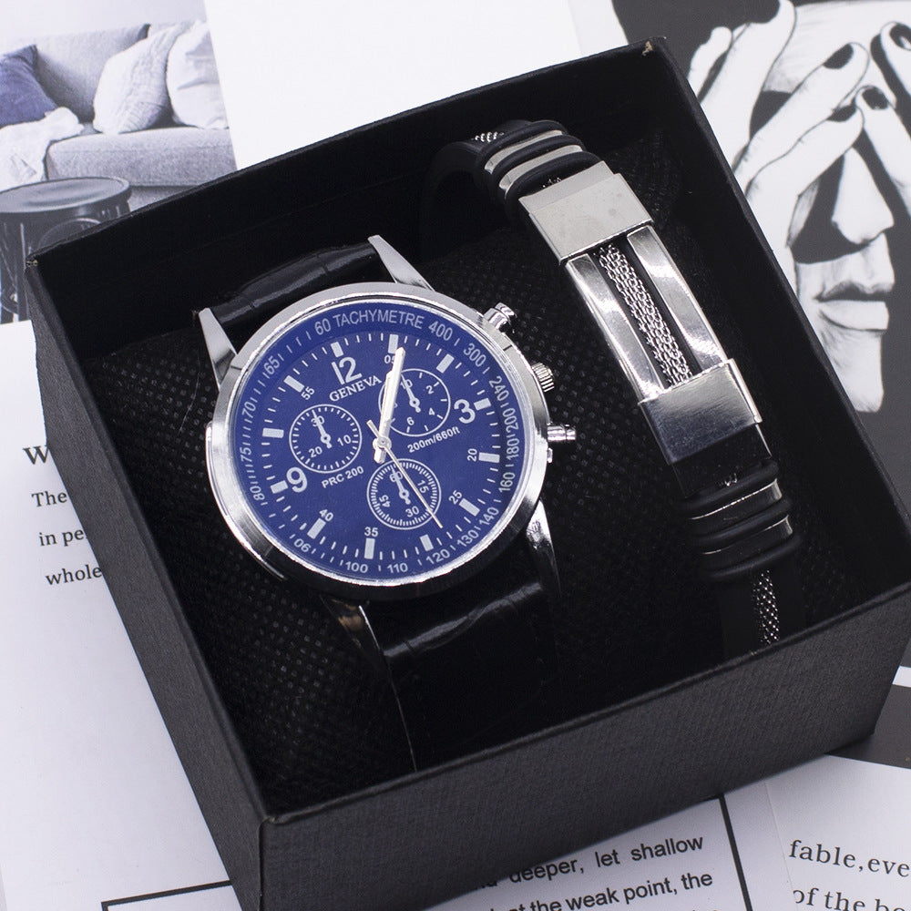 Men's Blue Light Wristwatch | Modern Business Fashion Watch