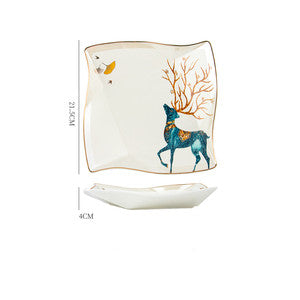 Ceramic Steak Plate Porcelain | Elegant Dinner Plate Kitchen