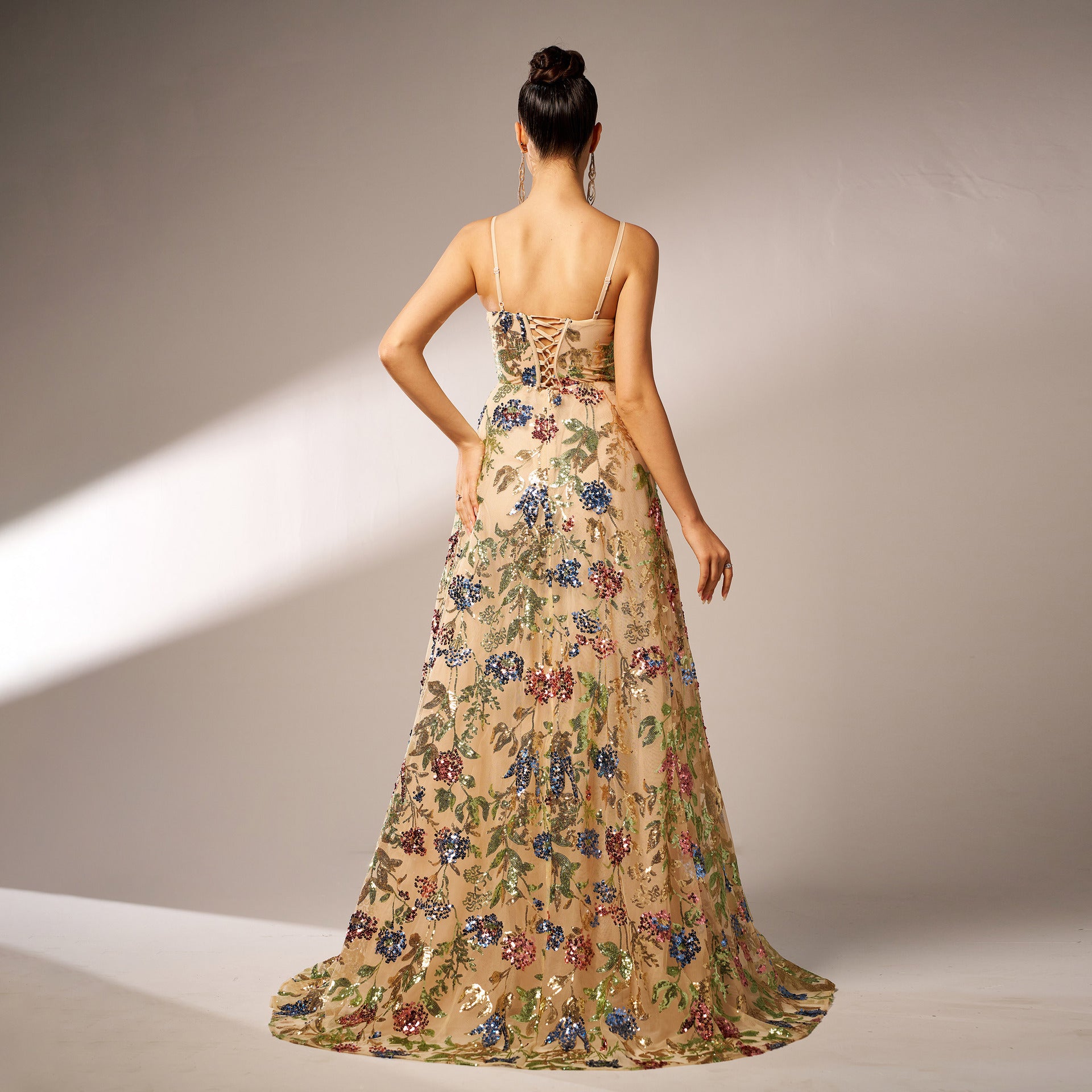 Sequin Evening Dress Women Elegant | Glamour Maxi Dress Festive