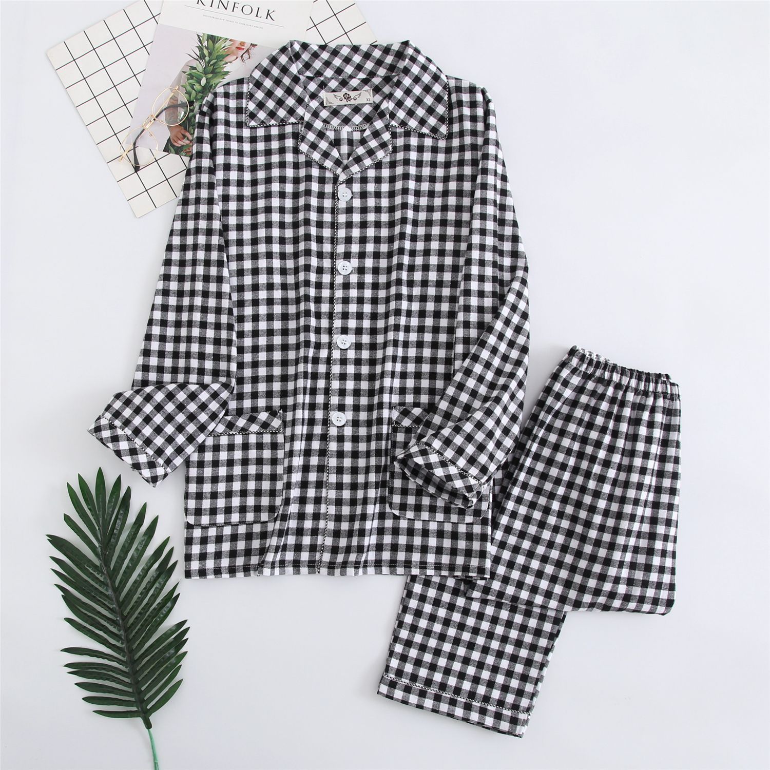 Herren Flanell Pyjama Warm | Winter Nachtwäsche Set