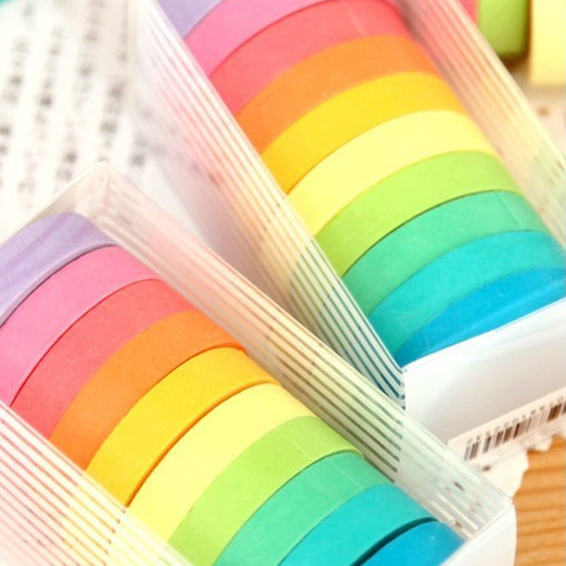Washi Tape Set Solid Color | DIY Craft Adhesive Tape Decoration Journaling