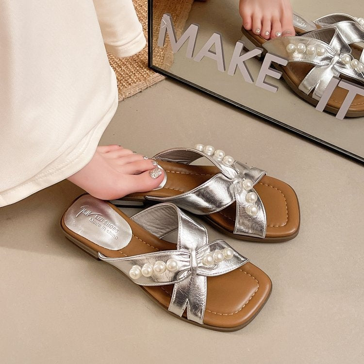 Women's Designer Elegant Slides – Comfortable One-Strap Slippers